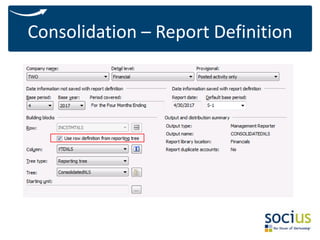 Consolidation – Report Definition

 