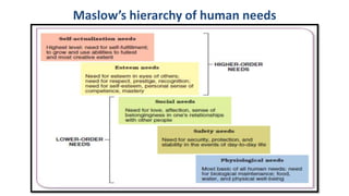 Maslow’s hierarchy of human needs
 
