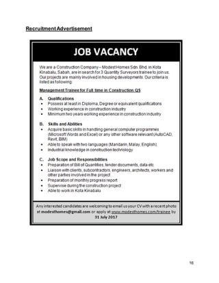 16
RecruitmentAdvertisement
 