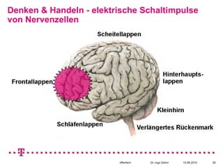 Denken & Handeln - elektrische Schaltimpulse
von Nervenzellen




                         öffentlich   Dr. Ingo Dahm   10.08.2010   26
 