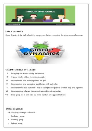 GROUP DYNAMICS