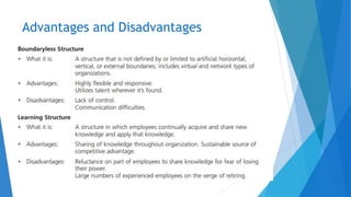Advantages and Disadvantages
 