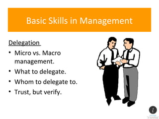 Management skills for new managers
