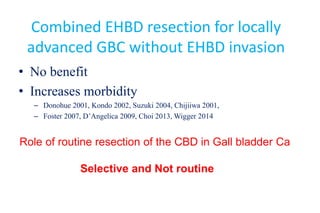 Management strategy in cancer gall bladder