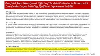 Beneficial Acute Hemodynamic Effects of Sacubitril-Valsartan in Patients with
Low-Cardiac Output Including Significant Improvement in PAPi
The Journal of Heart and Lung Transplantation Volume 39, Issue 4, Supplement, April 2020, Page S54
 