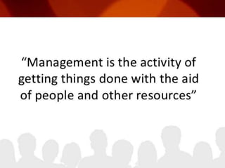 Management system approach