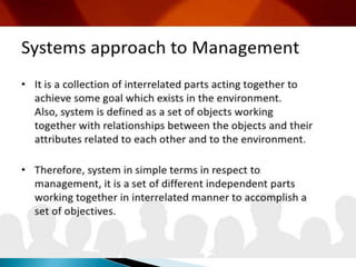 Management system approach