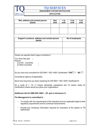 Management system certification application