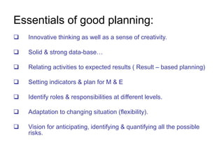 Management tools workplans development (Dr. Eltayeb Elsayed) | PPT