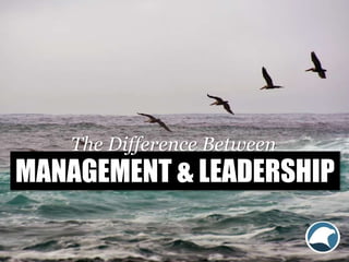 Leadership speakers
MANAGEMENT & LEADERSHIP
The Difference Between
 