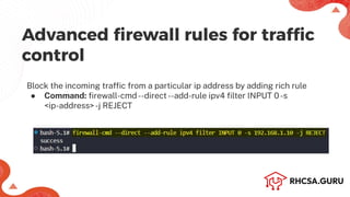 Manage Network Security (Firewall) in RHEL - RHCSA (RH134).pdf