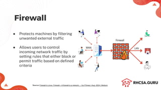 Manage Network Security (Firewall) in RHEL - RHCSA (RH134).pdf