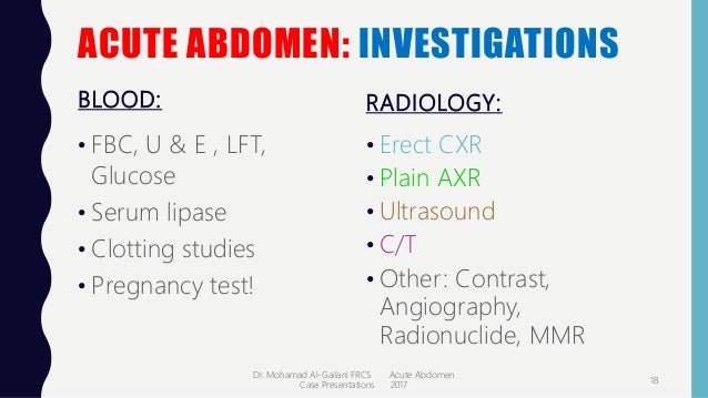 blood e/lft test ABDOMEN PRESENTATIONS.2017 ACUTE CASE