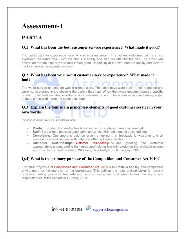 Customer service management assignment image