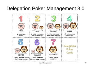 Delegation Poker Management 3.0 
http://thierrycros.net 22 
 