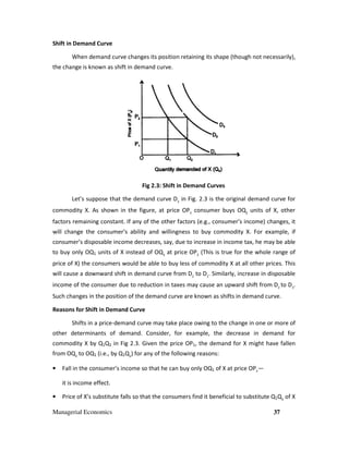 shifts in the demand curve -a-level economics - study... Managerial economics Notes For M-com (Final)Year | PDF