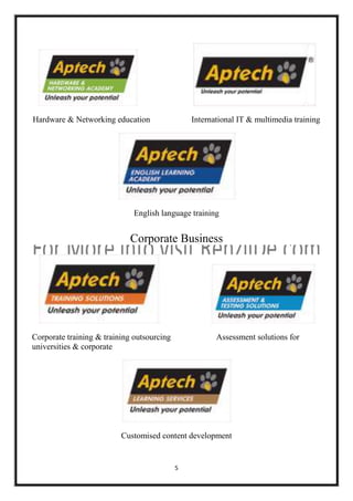Hardware & Networking education

International IT & multimedia training

English language training

Corporate Business

Corporate training & training outsourcing
universities & corporate

Assessment solutions for

Customised content development

5

 