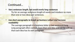 Increasing Length Sentences Managerial communications, written Communication.pptx
