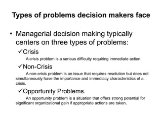 Managerial Decision Making