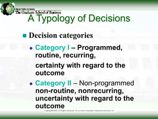 Routine Decition Managerial decision making | PDF