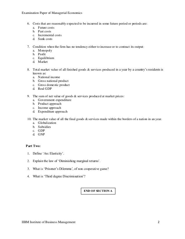 Managerial Economics Assignment Jntu Notes – — Managerial Economics MBA Notes