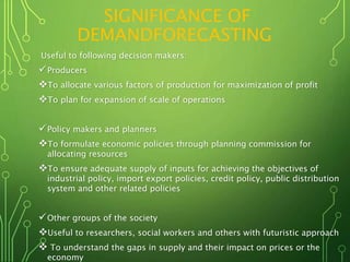 DEMAND FORECASTING - Managerial economics | PPTX