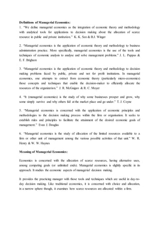 Managerial economics | DOCX