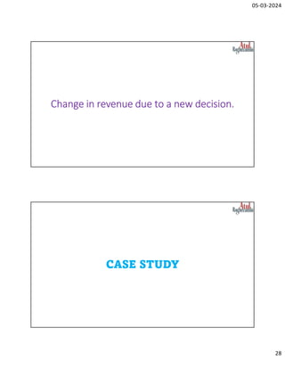 05-03-2024
28
Change in revenue due to a new decision.
CASE STUDY
 