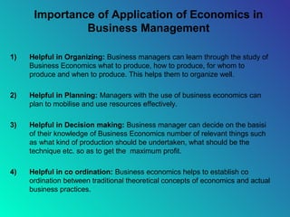 application of economics in managerial decision making