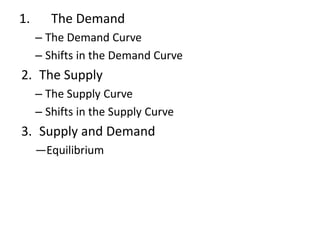DEMAND AND SUPPLY THEORY AND MARKET EQUILIBRIUM | PPTX