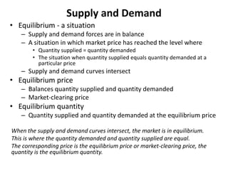 supply & demand market equilibrium - ap ib college - ... DEMAND AND SUPPLY THEORY AND MARKET EQUILIBRIUM | PPTX