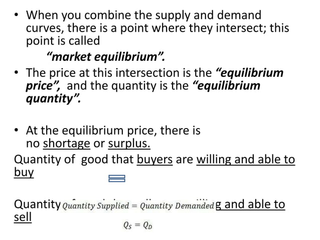 DEMAND AND SUPPLY THEORY AND MARKET EQUILIBRIUM | PPT