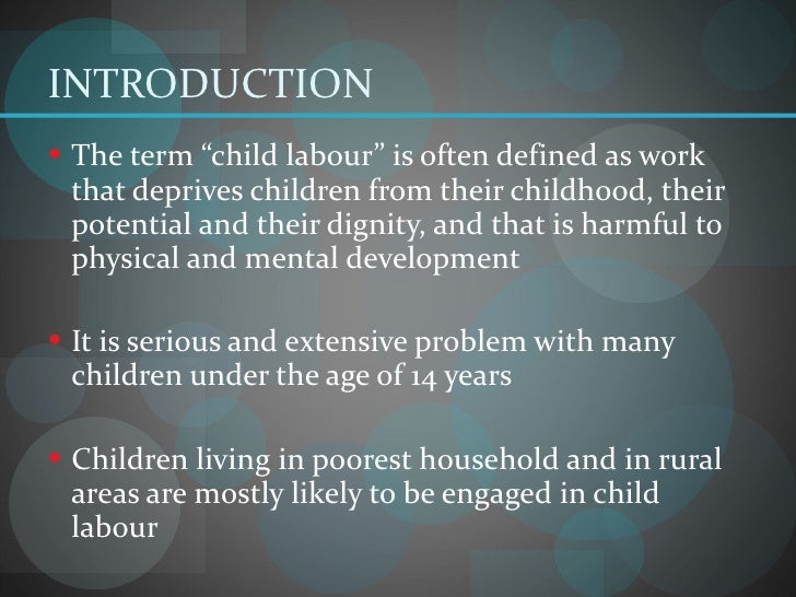 Child labor research paper
