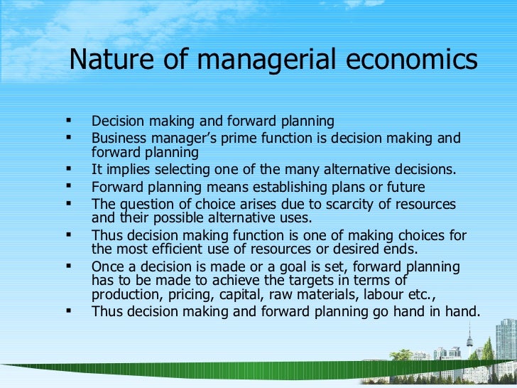 Managerial Economics & Decision Sciences