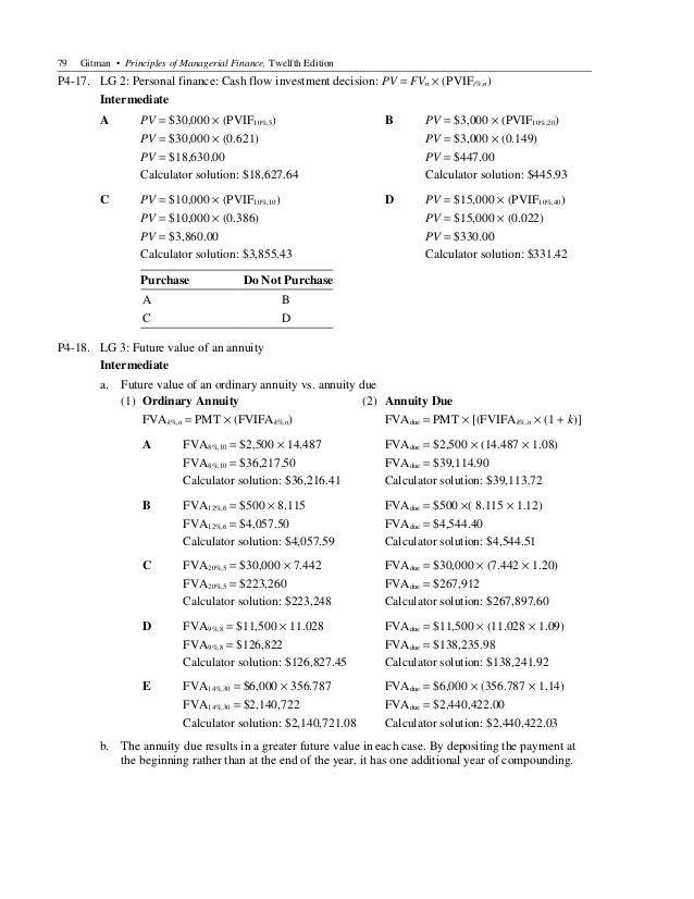 Managerial Finance Gitman E12 Ch04