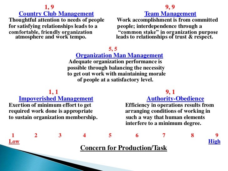 Managerial leadership grid