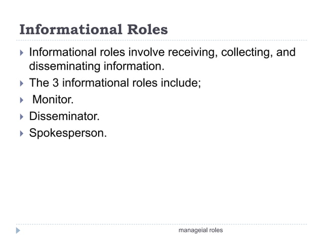 Managerial roles | PPTX