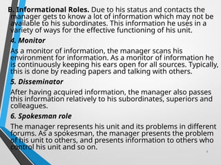 Managerial Roles in Findamental of Management | PPT