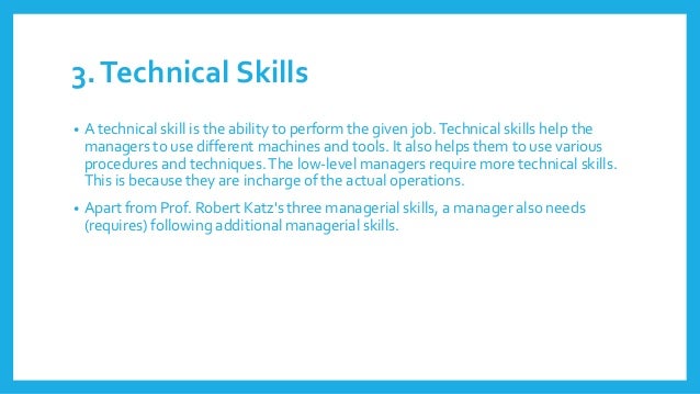 managerial skills different managerial skills