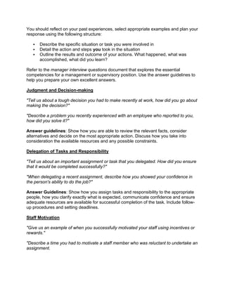 Manager interview | PDF