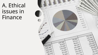 A. Ethical
issues in
Finance
 