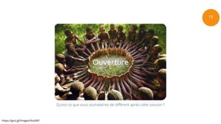 Ouverture
Qu’est-ce que vous souhaiteriez de différent après cette session ?
https://goo.gl/images/NuibKF
15’
 