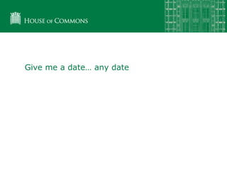 Give me a date… any date
 