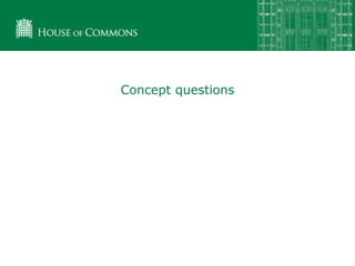 Concept questions
 