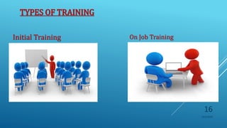 TYPES OF TRAINING
Initial Training On Job Training
10/5/2020
16
 