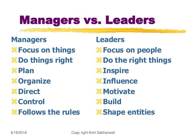 manager vs leader manager vs leader