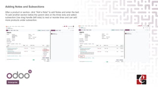 Manage Section and Notes on Product Lines | PPTX