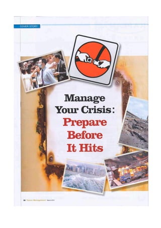 Manage Your Crisis:Prepare Before It Hits