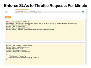Enforce SLAs to Throttle Requests Per Minute 
 