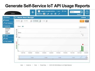 Generate Self-Service IoT API Usage Reports 
 